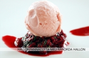 Hallonpannacotta